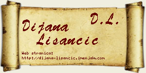 Dijana Lišančić vizit kartica